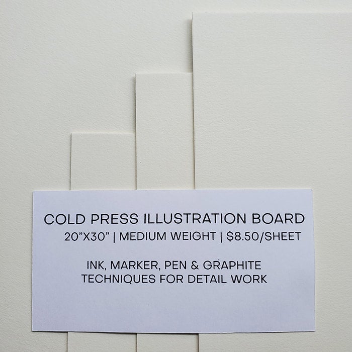 20x30 Crescent 300 Cold Press Illustration Board, Medium Weight